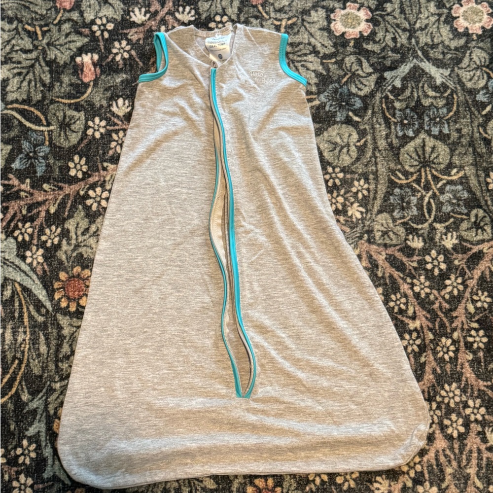 Halo SleepSack in Gray with Blue Accents